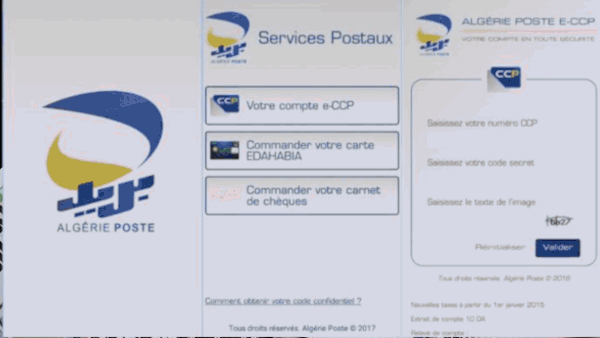 Poste dz. Algerie poste ccp. Services postaux.